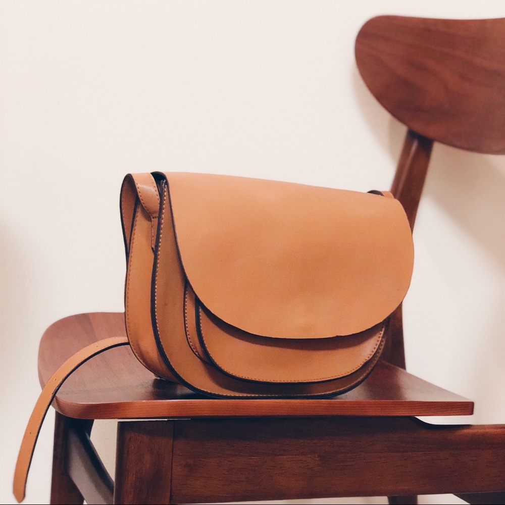 Faux Leather Crossbody Bag